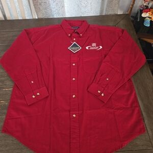 Augusta Sportswear Red Casual Button Down Shirt
